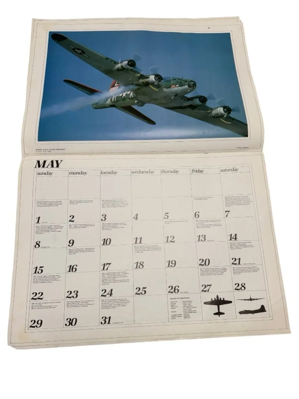 1983 Ghosts A Time Remembered Warbirds Aviation Calendar Partial Philip Makanna
